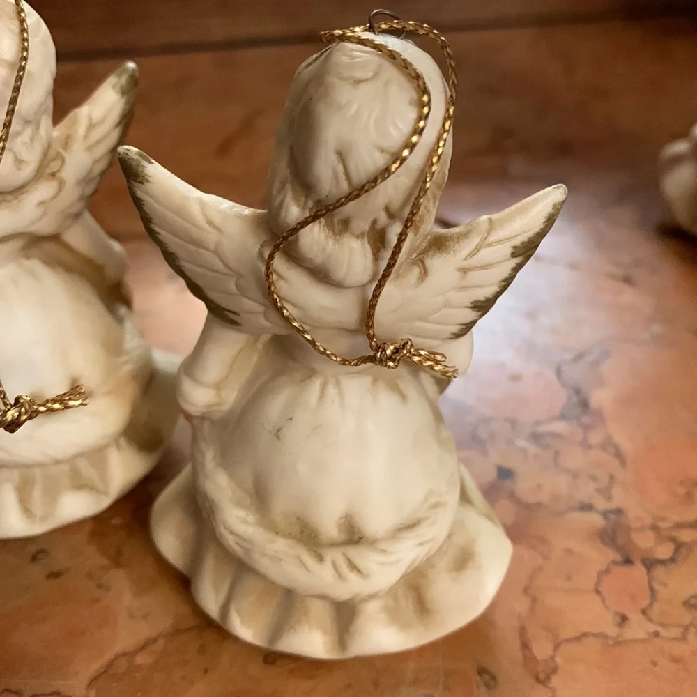 Vintage HOMCO Christmas Angels SET OF 6 BEAUTIFUL ORNIMENTS